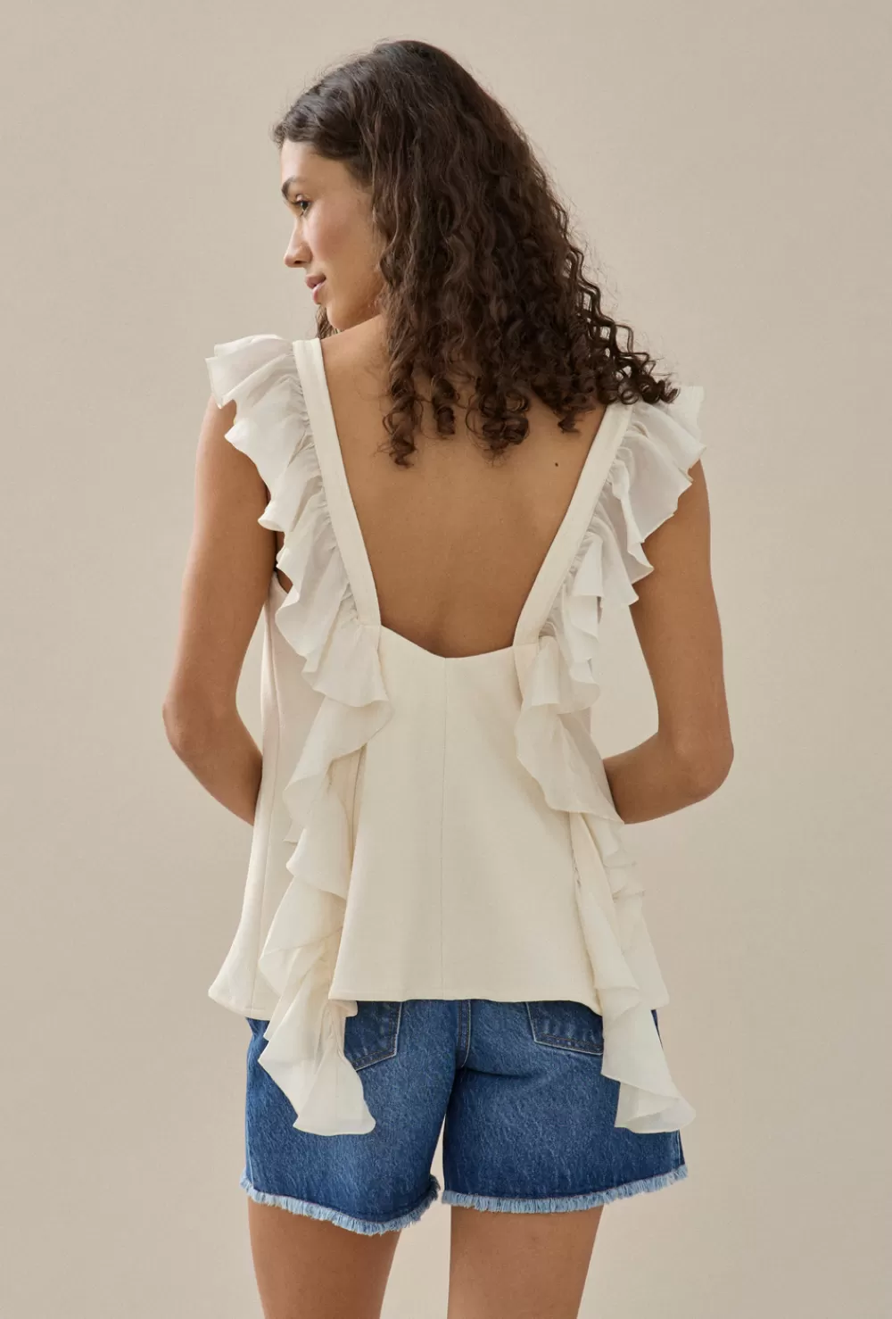 Women Maggie Marilyn Tops | Dancing In The Sky Top Ivory