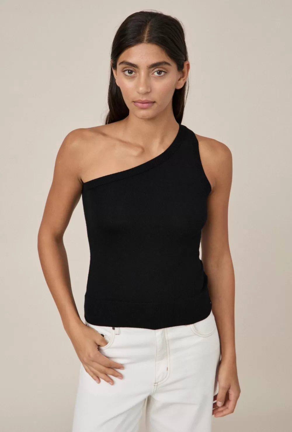 Women Maggie Marilyn Knitwear | Merino One Shoulder Singlet