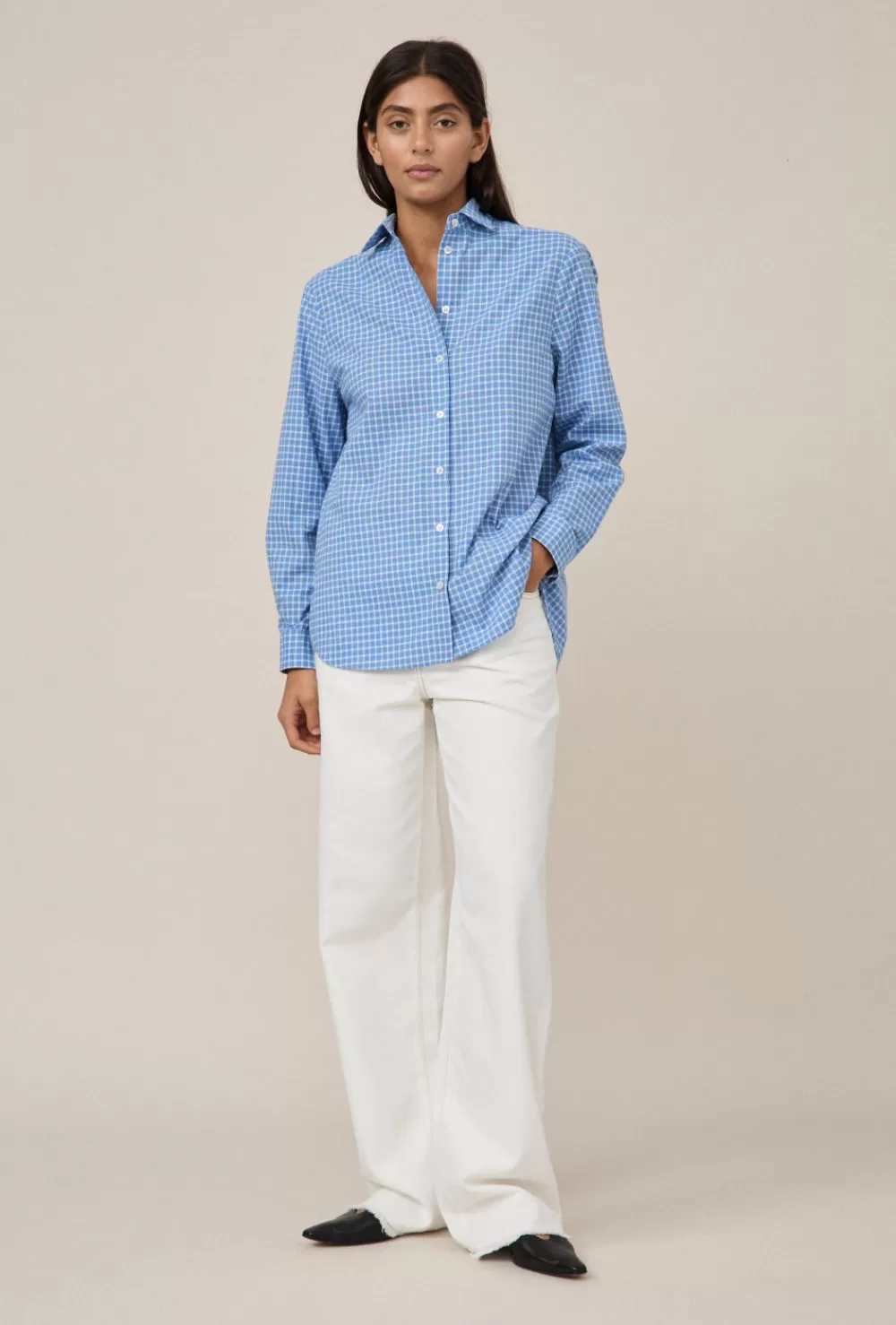 Women Maggie Marilyn Shirts & Blouses | Signature Shirt Blue Check