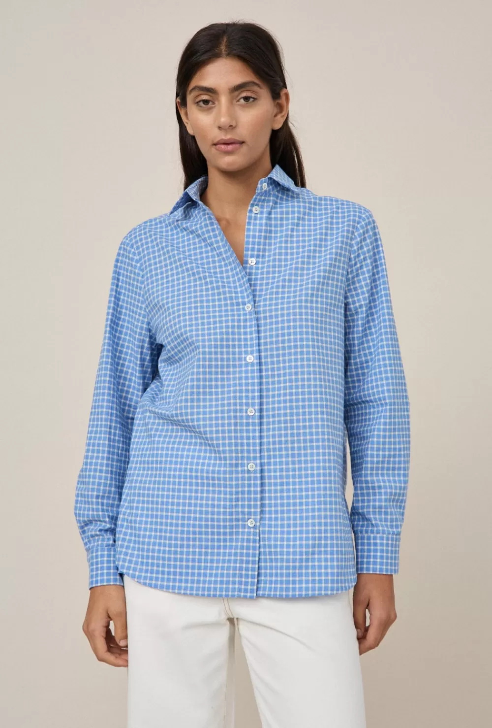 Women Maggie Marilyn Shirts & Blouses | Signature Shirt Blue Check