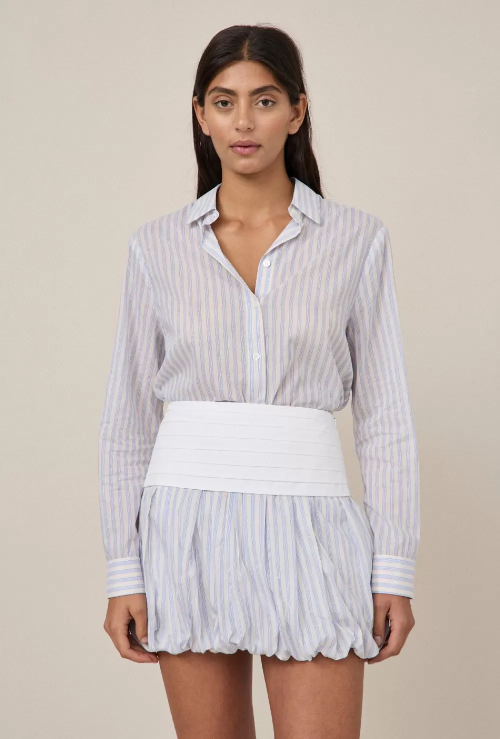 Women Maggie Marilyn Skirts & Shorts | Youre The Sun To Me Mini Skirt Cream Blue Stripe