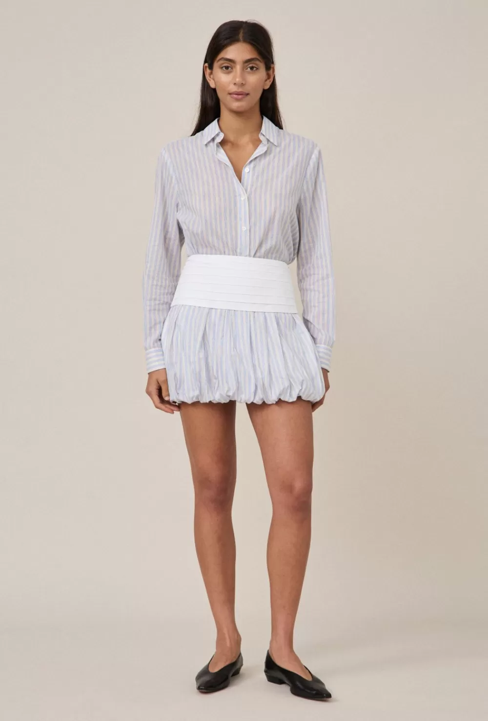 Women Maggie Marilyn Skirts & Shorts | Youre The Sun To Me Mini Skirt Cream Blue Stripe